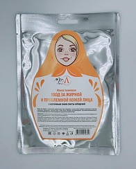 Тканевая маска для лица "Уход за жирной и проблемной кожей" с клеточным соком пихты сибирской, саше 20 гр